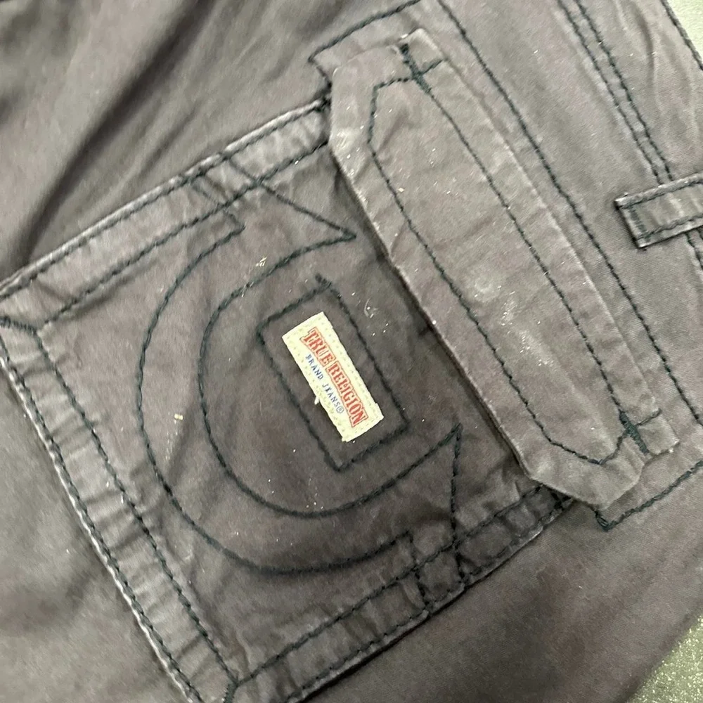 True Religion Baggy Brown Outdoor Streetwear Cargo Shorts Size 38